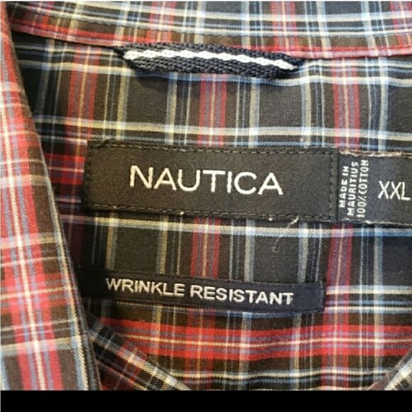 NAUTICA Wrinkle Resistant Plaid Button Down Shirt XXL - Picture 2 of 4
